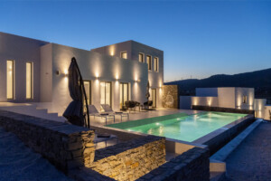 Villa Agathee pool by night 4